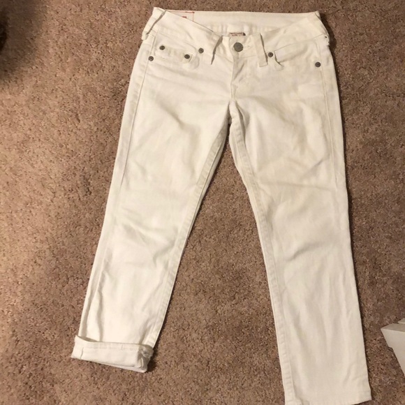 True Religion Denim - True Religion Lizzy Crop Jean White 27